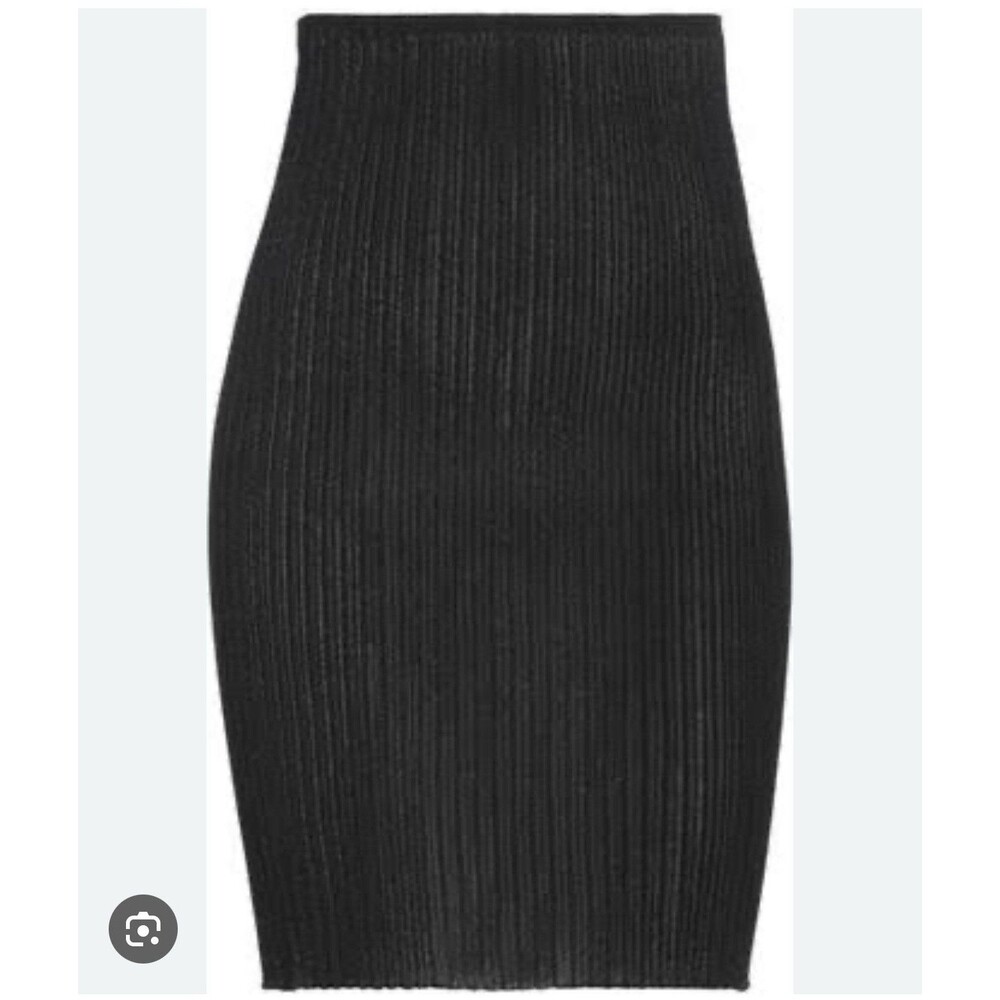 A. Roege Hove Ribbed Black Tube Mini Skirt